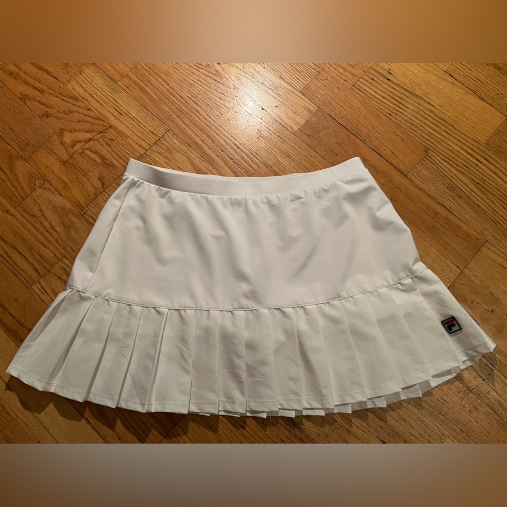 Fila Wimbledon White Pleated Tennis Golf Skirt Medium